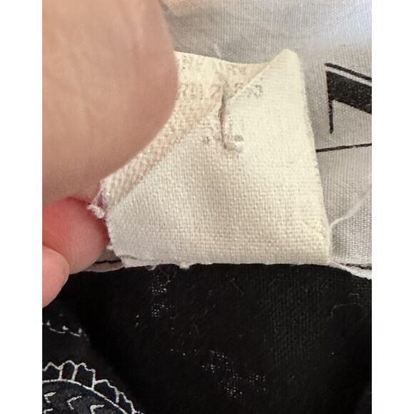 Frank Vintage Paisley Button Up Shirt Size Large Men’s Black Long Sleeve - Picture 5 of 8